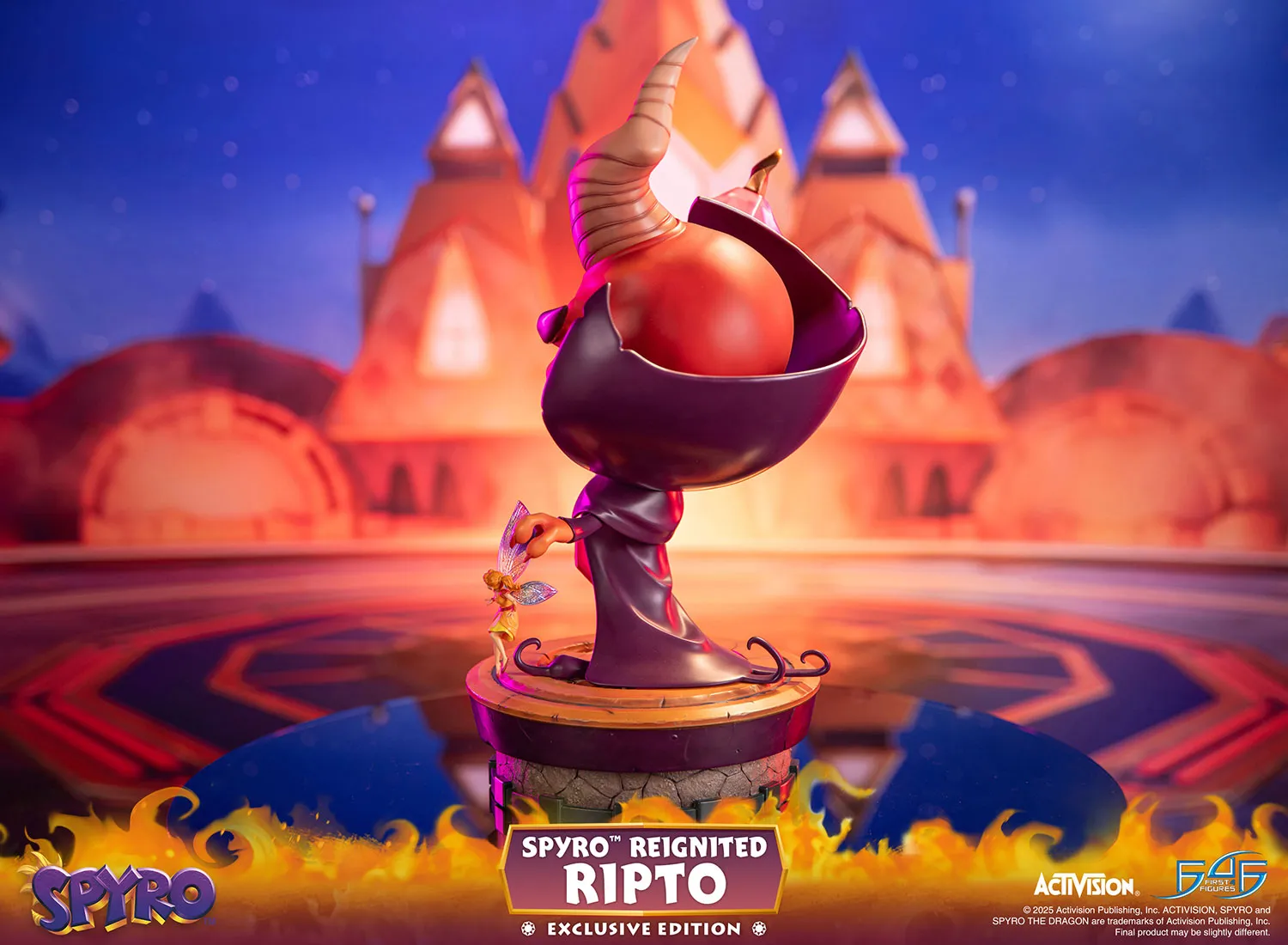 First 4 Figures Spyro Ripto statueta rasina exclusiva LED