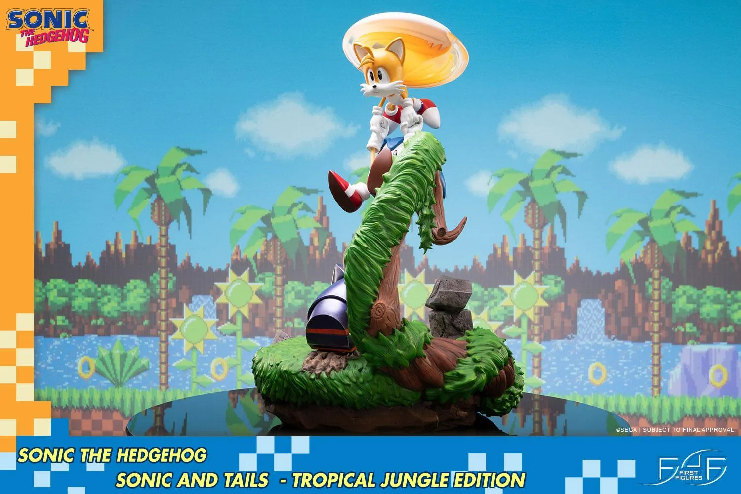 First 4 Figures Sonic Tails statuetă dioramă Tropical Jungle