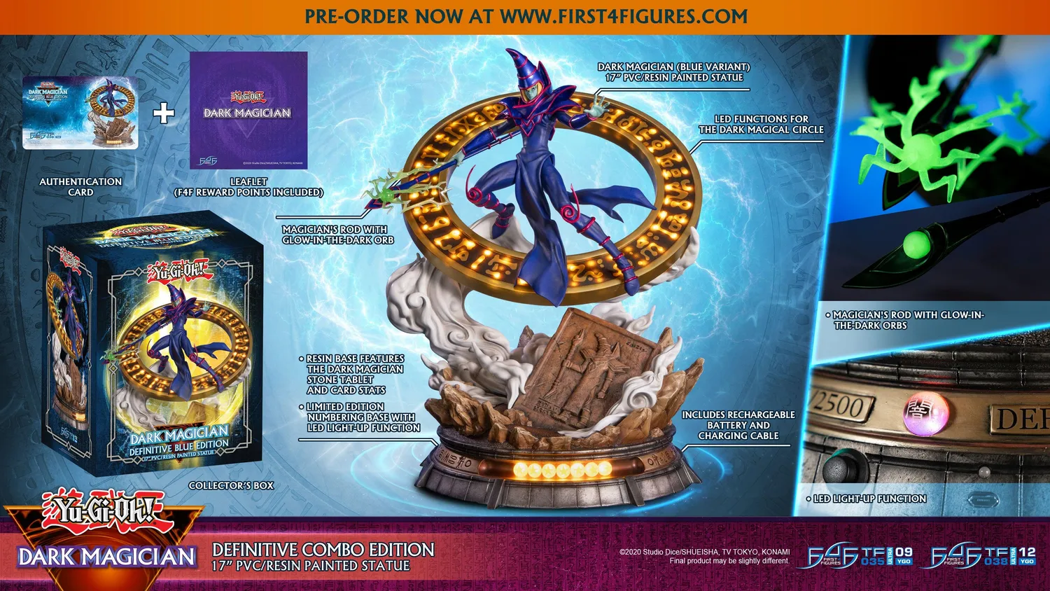 First 4 Figures Yu-Gi-Oh Dark Magician statuetă Definitive Combo