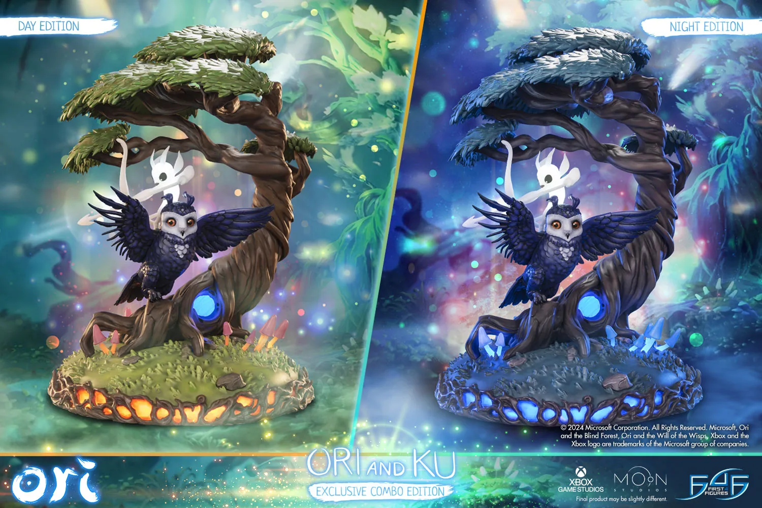 First 4 Figures Ori and the Will of the Wisps Ori and Ku statueta Combo LED