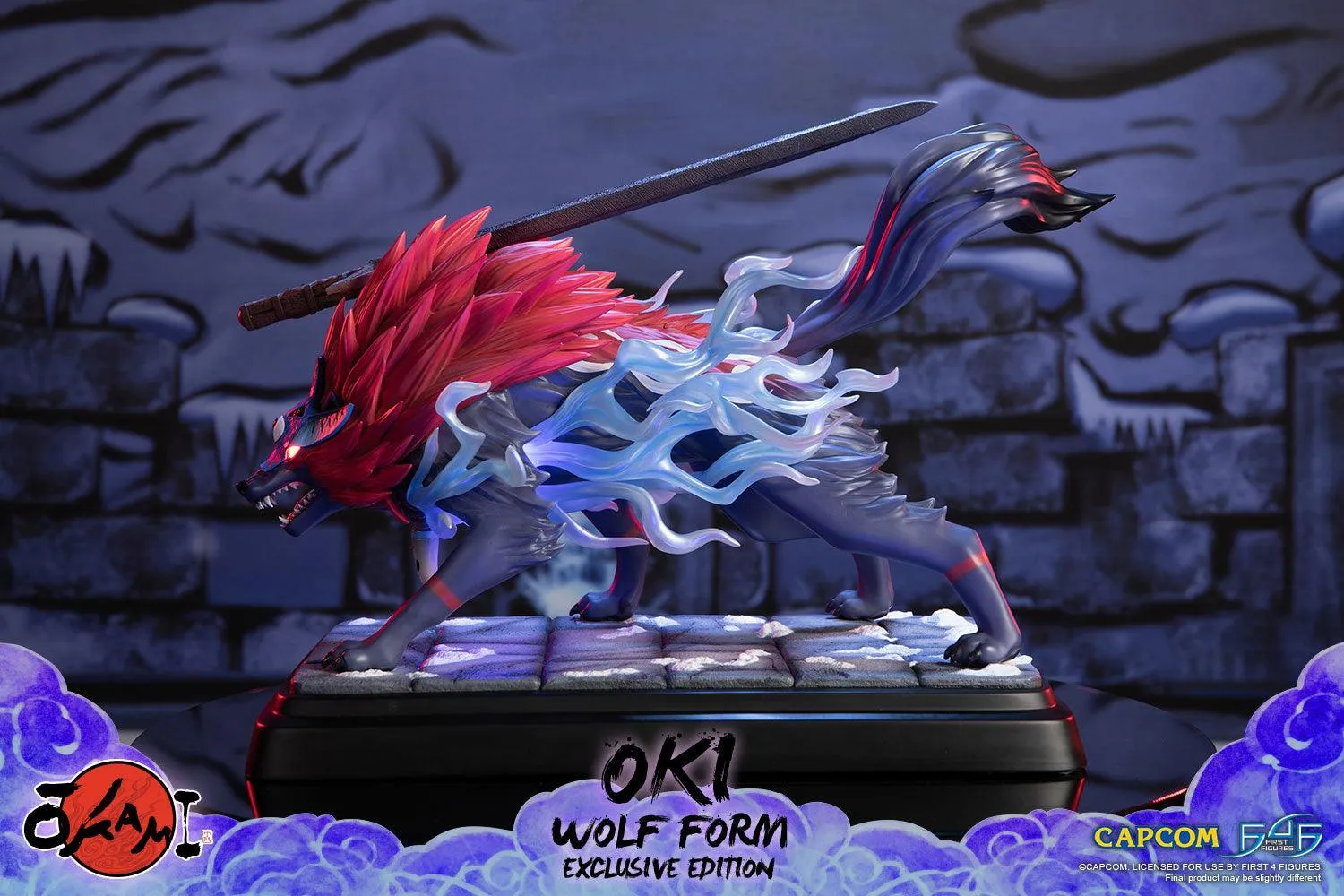 First 4 Figures Okami Oki statuetă Wolf Form Exclusive LED