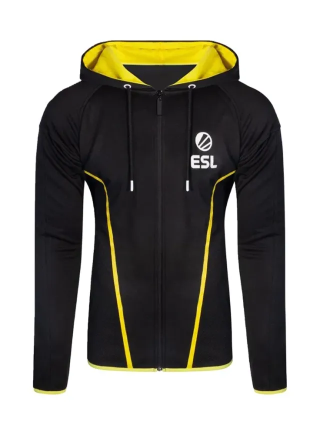 ESL Gaming Zip hanorac negru cu gluga poliester