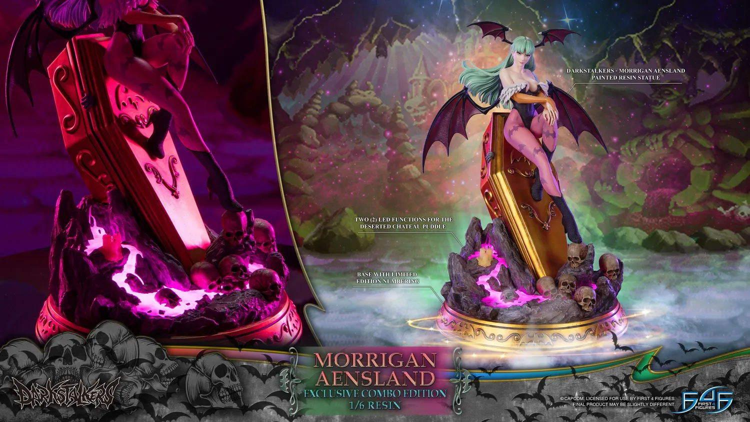 First 4 Figures Darkstalkers Morrigan Aensland statueta Exclusive Combo 1/6