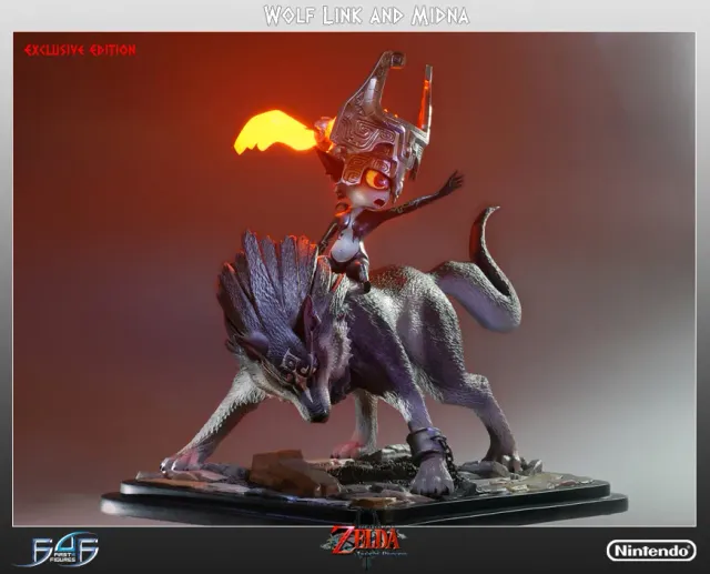 First 4 Figures Zelda Wolf Link and Midna statueta Exclusive
