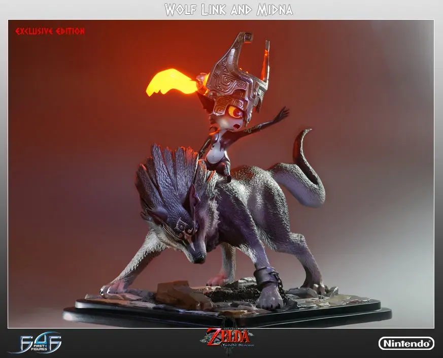 First 4 Figures Zelda Wolf Link and Midna statueta Exclusive