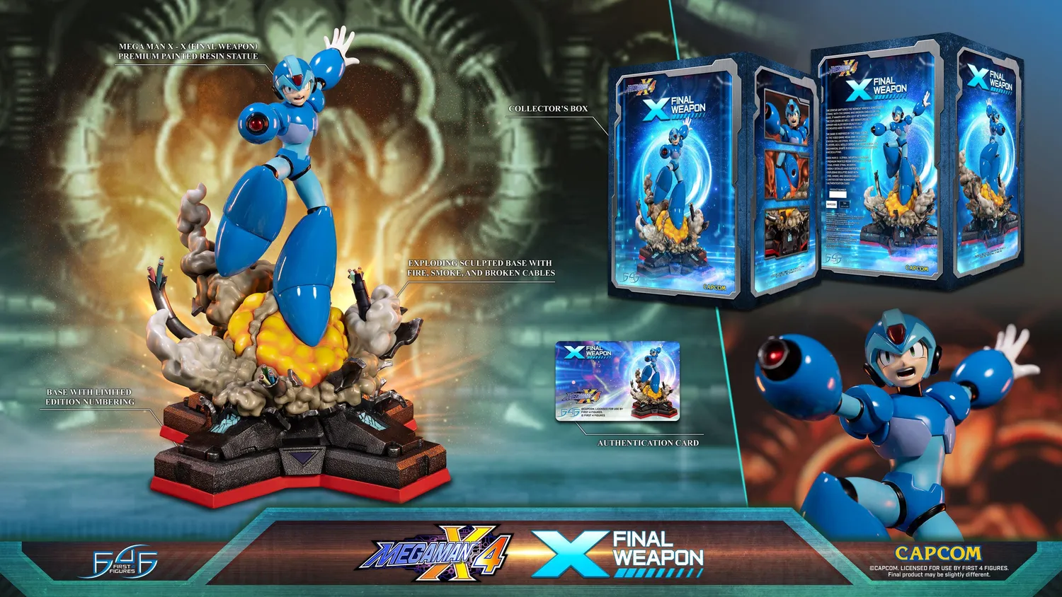 First 4 Figures Mega Man X4 X Final Weapon statuetă 45 cm