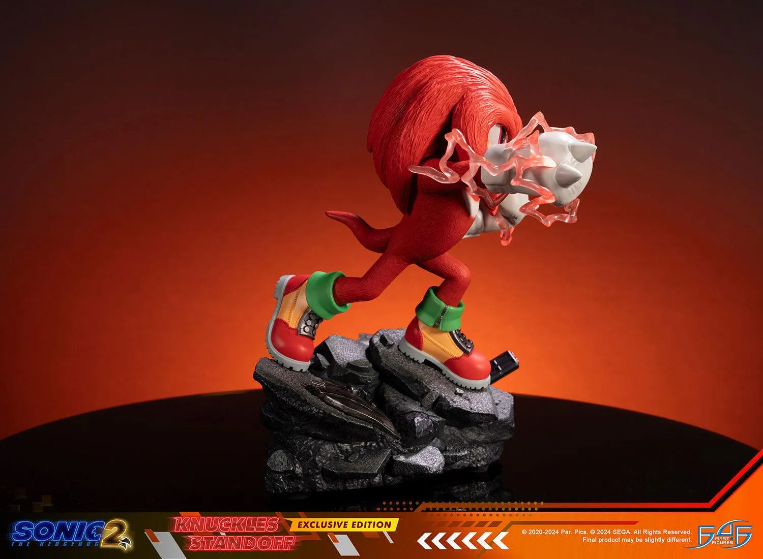 First 4 Figures Sonic Knuckles Standoff statuetă Exclusive Edition LED