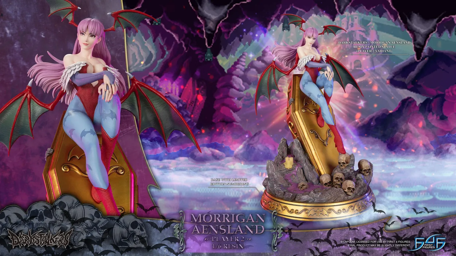 First 4 Figures Darkstalkers Morrigan statueta Player 2