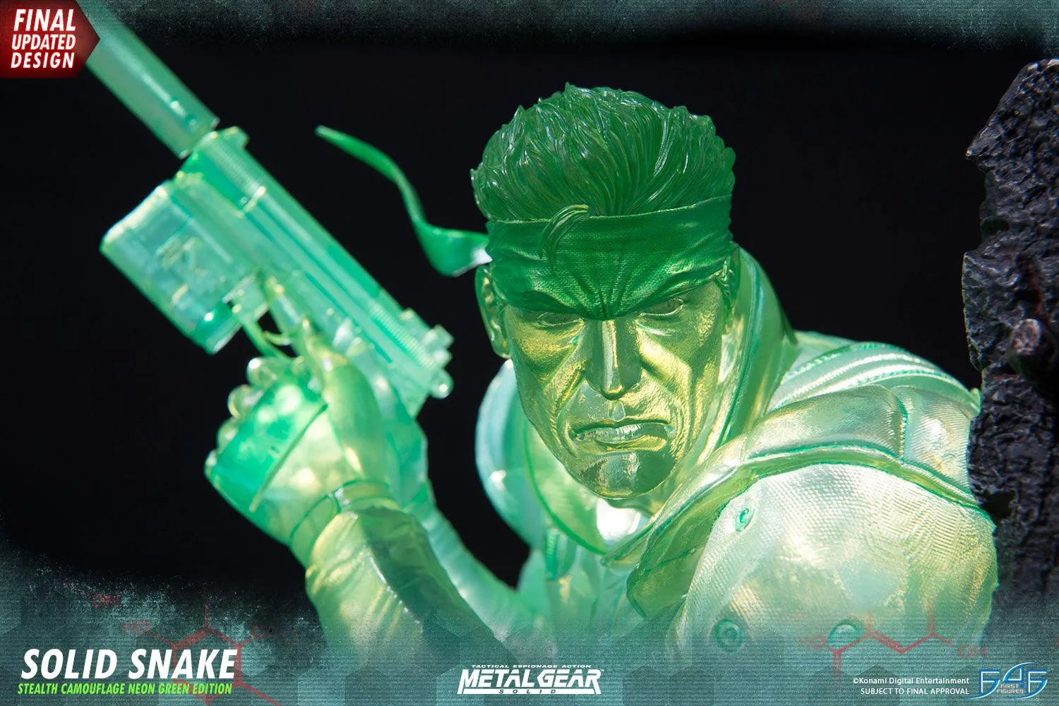 First 4 Figures Solid Snake statuetă Neon Green Stealth