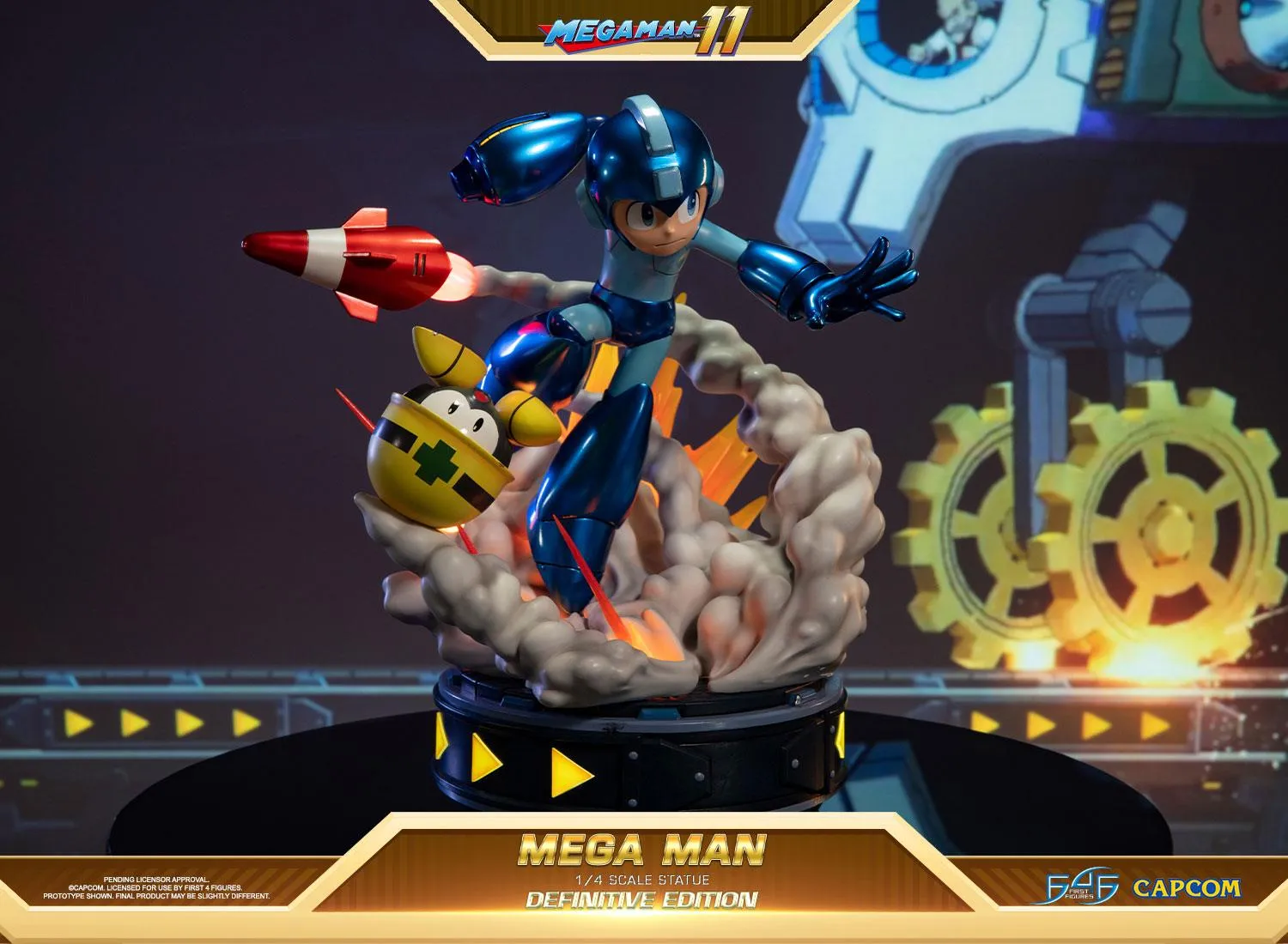 First 4 Figures Mega Man 11 Mega Man statuetă Definitive Edition LED
