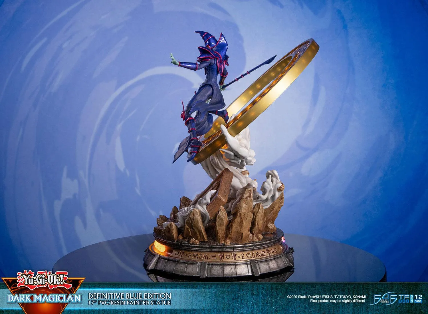 First 4 Figures Yu-Gi-Oh Dark Magician statueta Definitive Blue