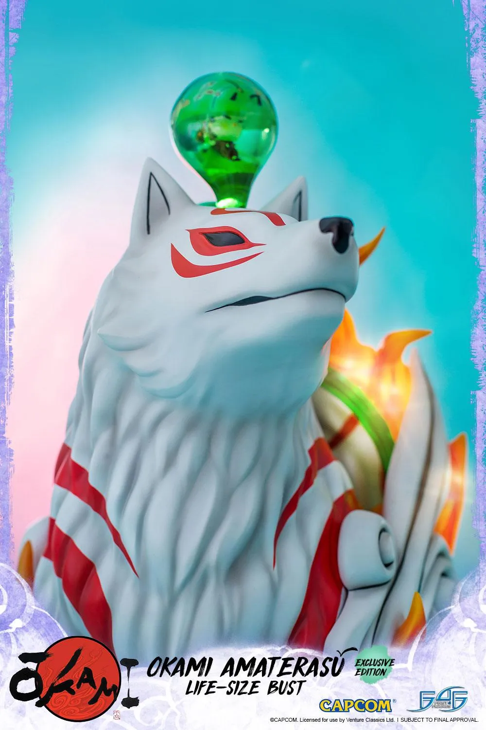 First 4 Figures Okami Amaterasu Bust exclusiv mărime naturală