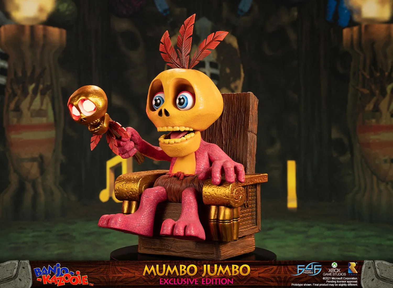 First 4 Figures Banjo-Kazooie Mumbo Jumbo statuetă Exclusive LED