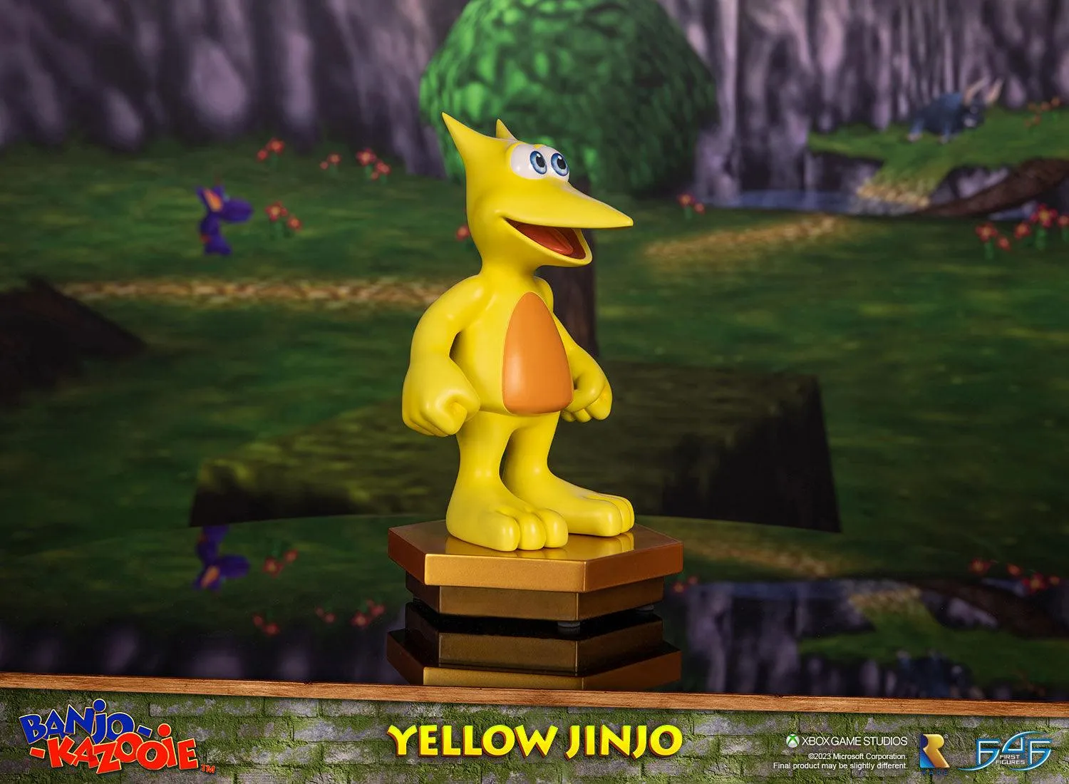 First 4 Figures Banjo-Kazooie Yellow Jinjo statuetă 23cm aurie