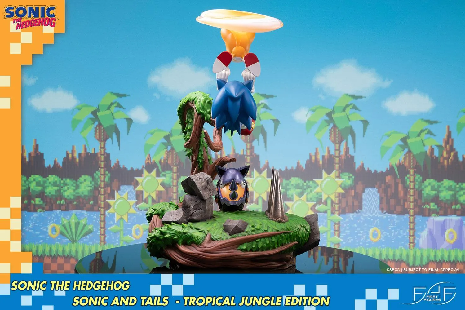 First 4 Figures Sonic Tails statuetă dioramă Tropical Jungle