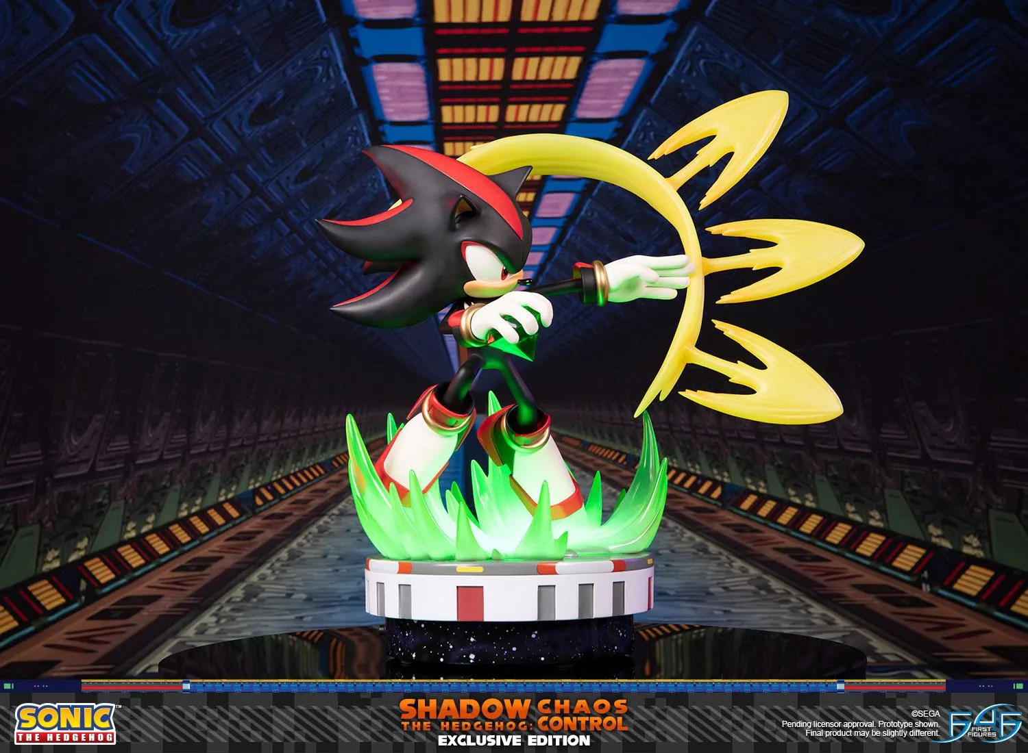 First 4 Figures Sonic Shadow statueta Chaos Control Exclusive LED