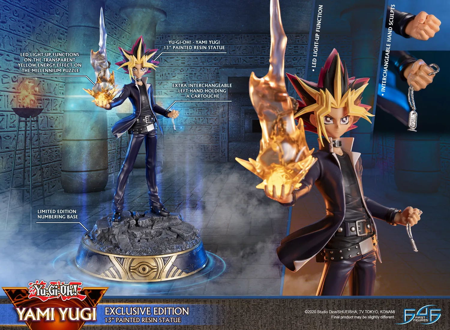 First 4 Figures Yu-Gi-Oh! Yami Yugi statueta Exclusive Edition LED