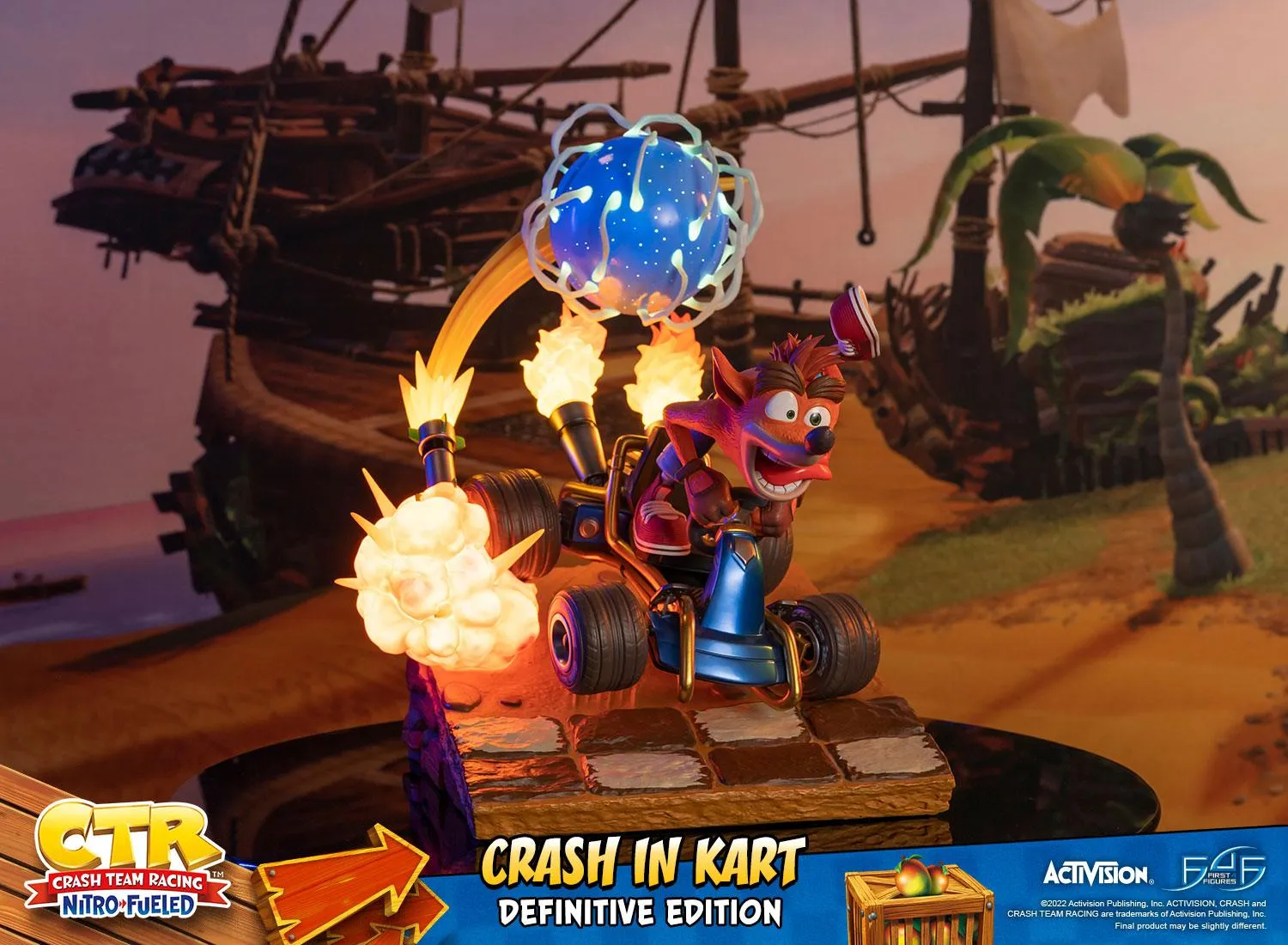 First 4 Figures Crash Kart statueta rasina Definitive Edition
