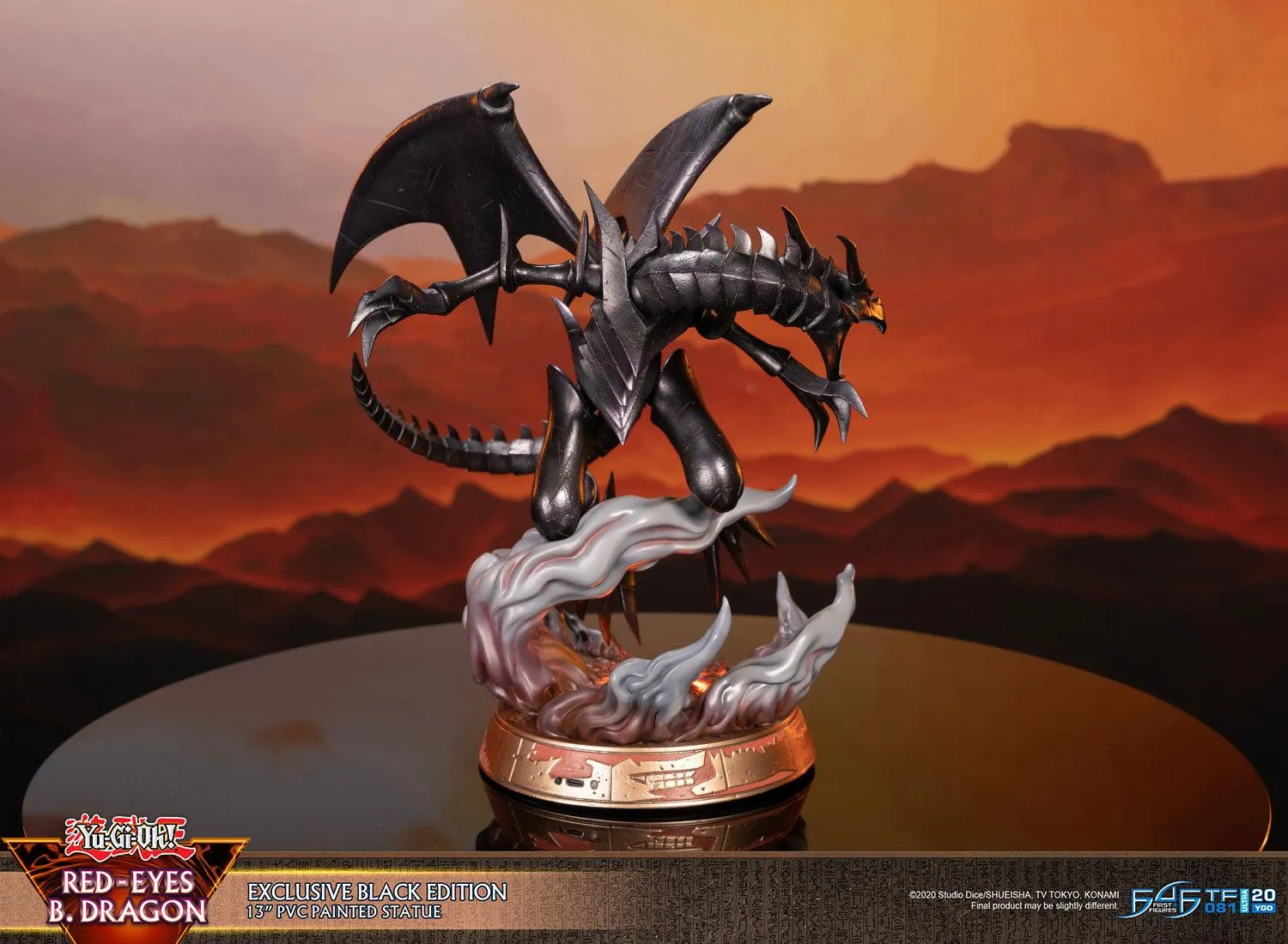 First 4 Figures Yu-Gi-Oh! Red-Eyes statueta Black Edition LED