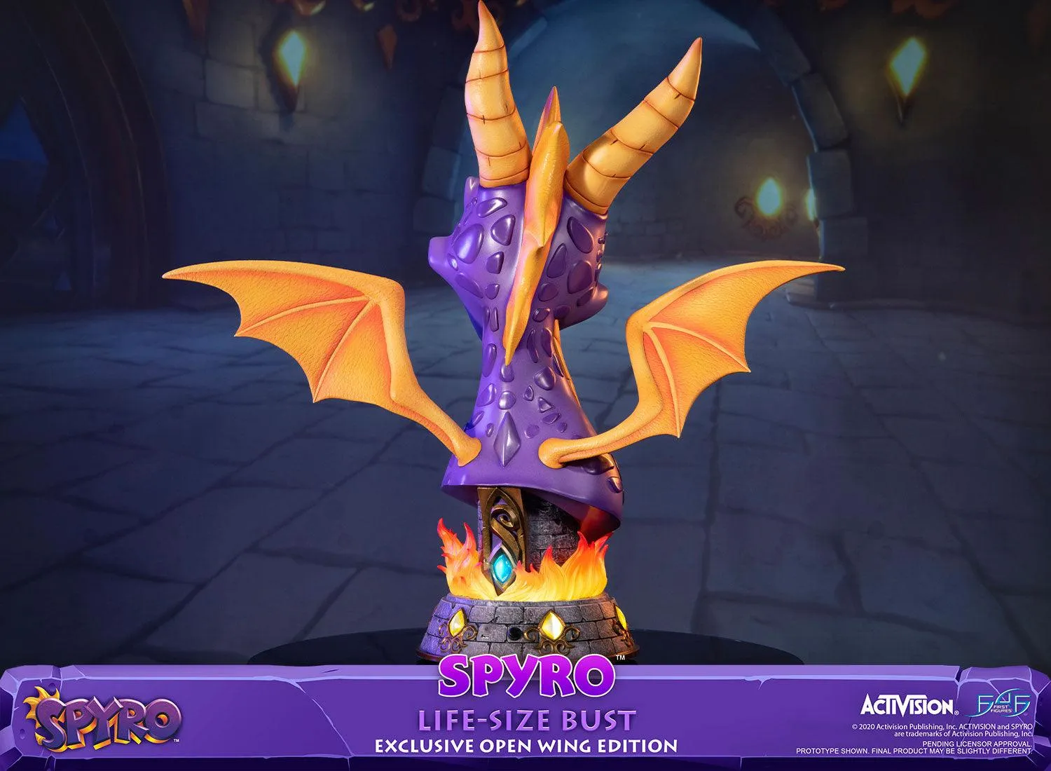 First 4 Figures Spyro Dragon Bust statueta rasina Exclusive aripi