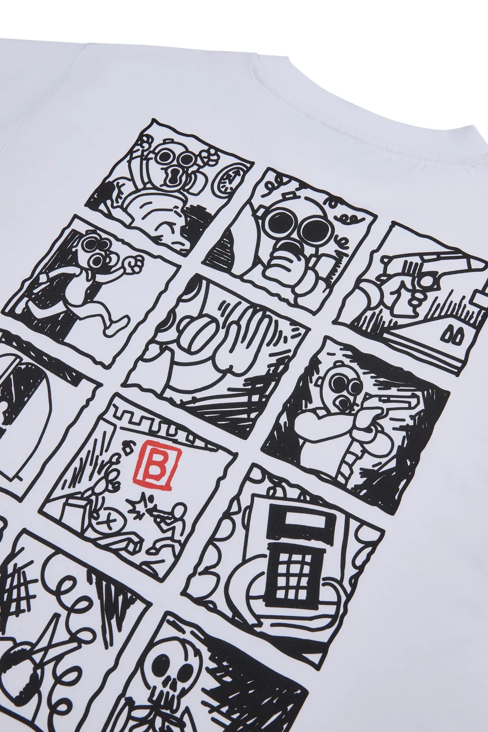 ESL Comic Tee tricou alb 220 GSM bumbac