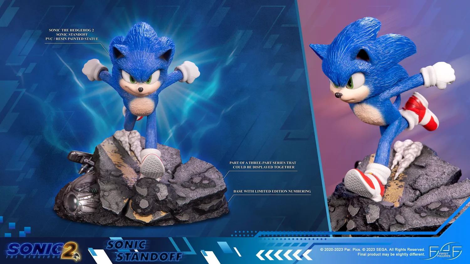 First 4 Figures Sonic 2 Sonic Standoff statuetă dioramă rășină