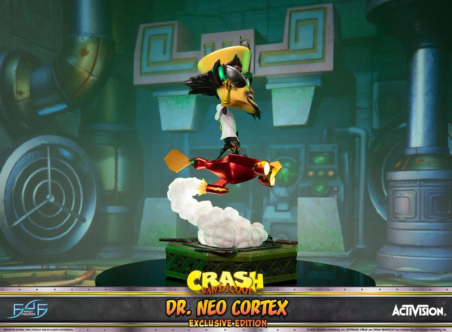 First 4 Figures Crash Bandicoot Dr Neo Cortex statueta Exclusive LED