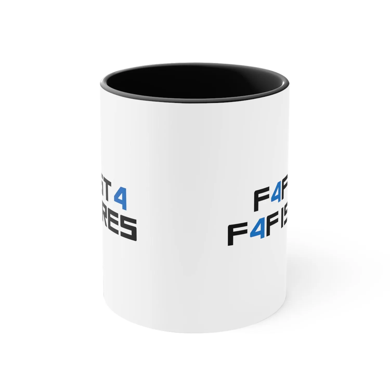 First 4 Figures F4F cană ceramică 11oz neagră accent interior