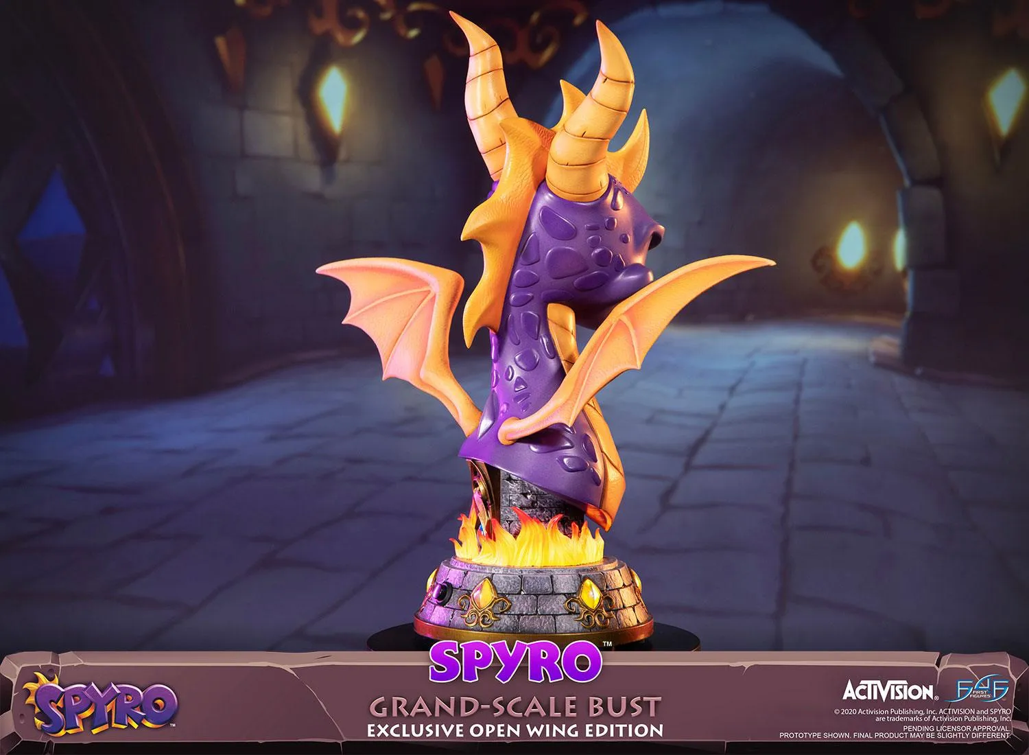 First 4 Figures Spyro Bust statueta Exclusive aripi LED