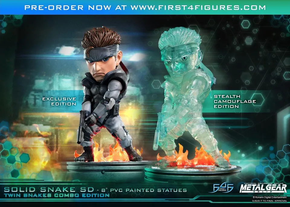 First 4 Figures Solid Snake SD figurină Twin Snakes Combo