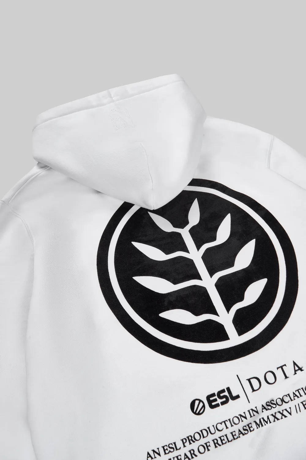 Dota 2 Talent Tree hanorac cu gluga alb print reliefat