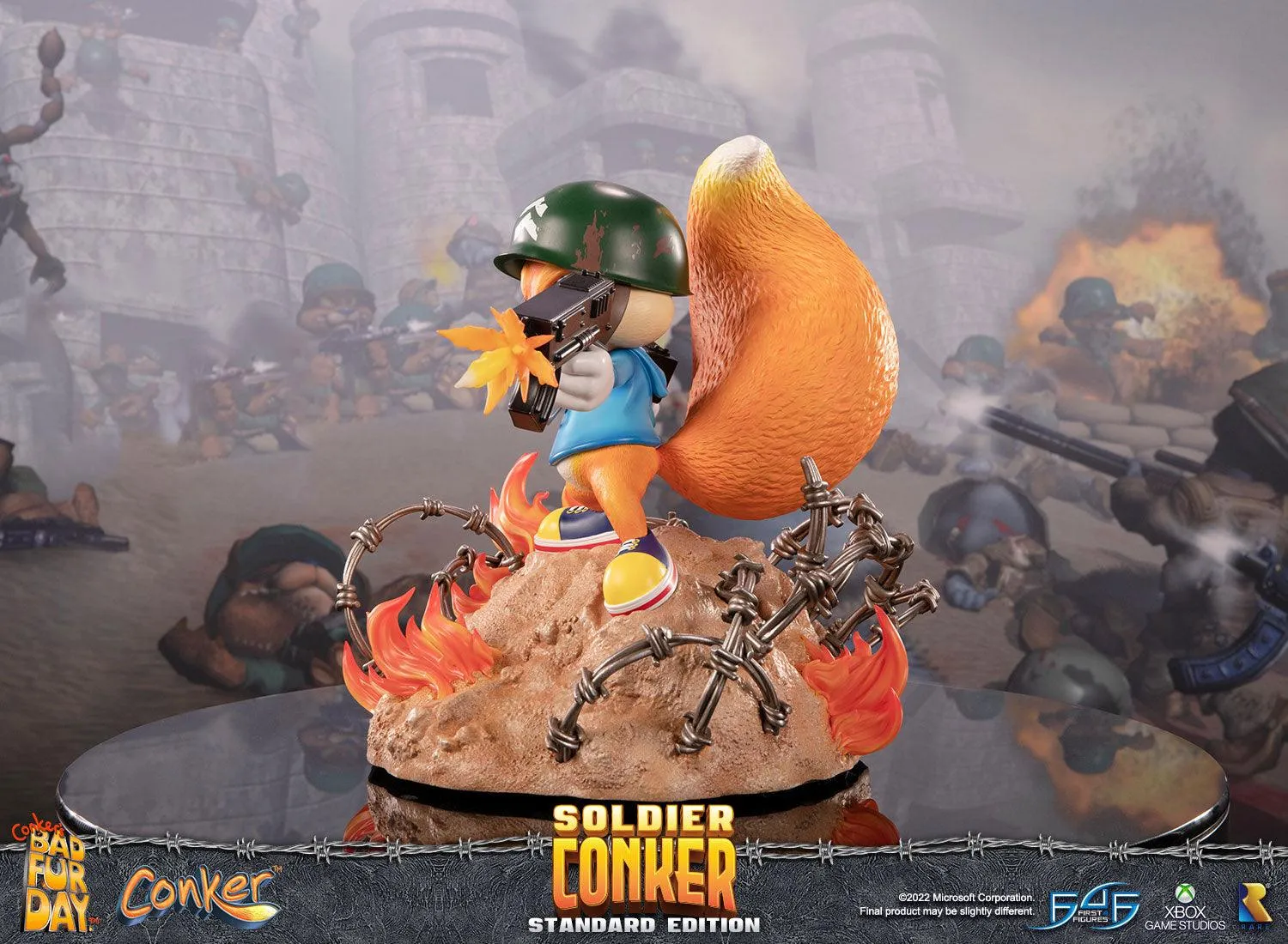 First 4 Figures Conker's Bad Fur Day Soldier Conker statueta Standard