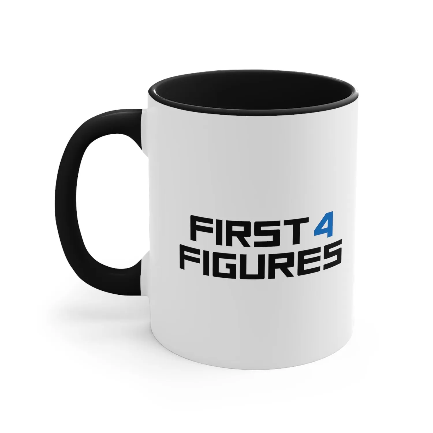 First 4 Figures F4F cană ceramică 11oz neagră accent interior