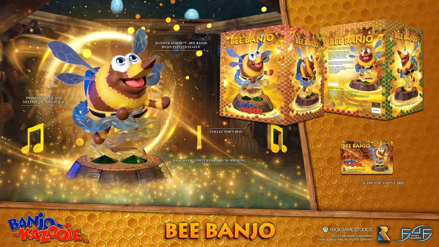 First 4 Figures Banjo-Kazooie Bee Banjo statueta rasina albina