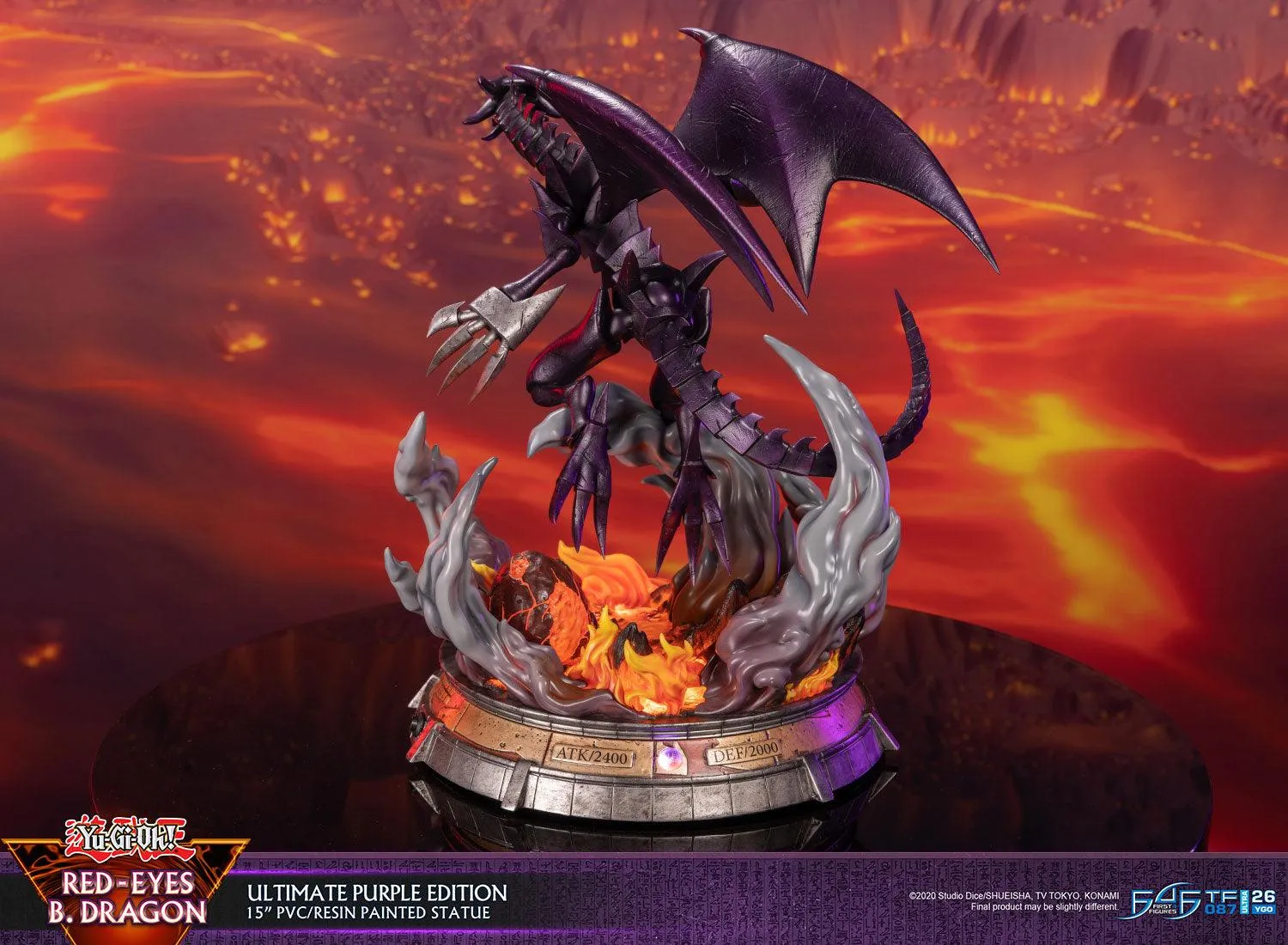 First 4 Figures Yu-Gi-Oh Red-Eyes Dragon statueta Ultimate Purple