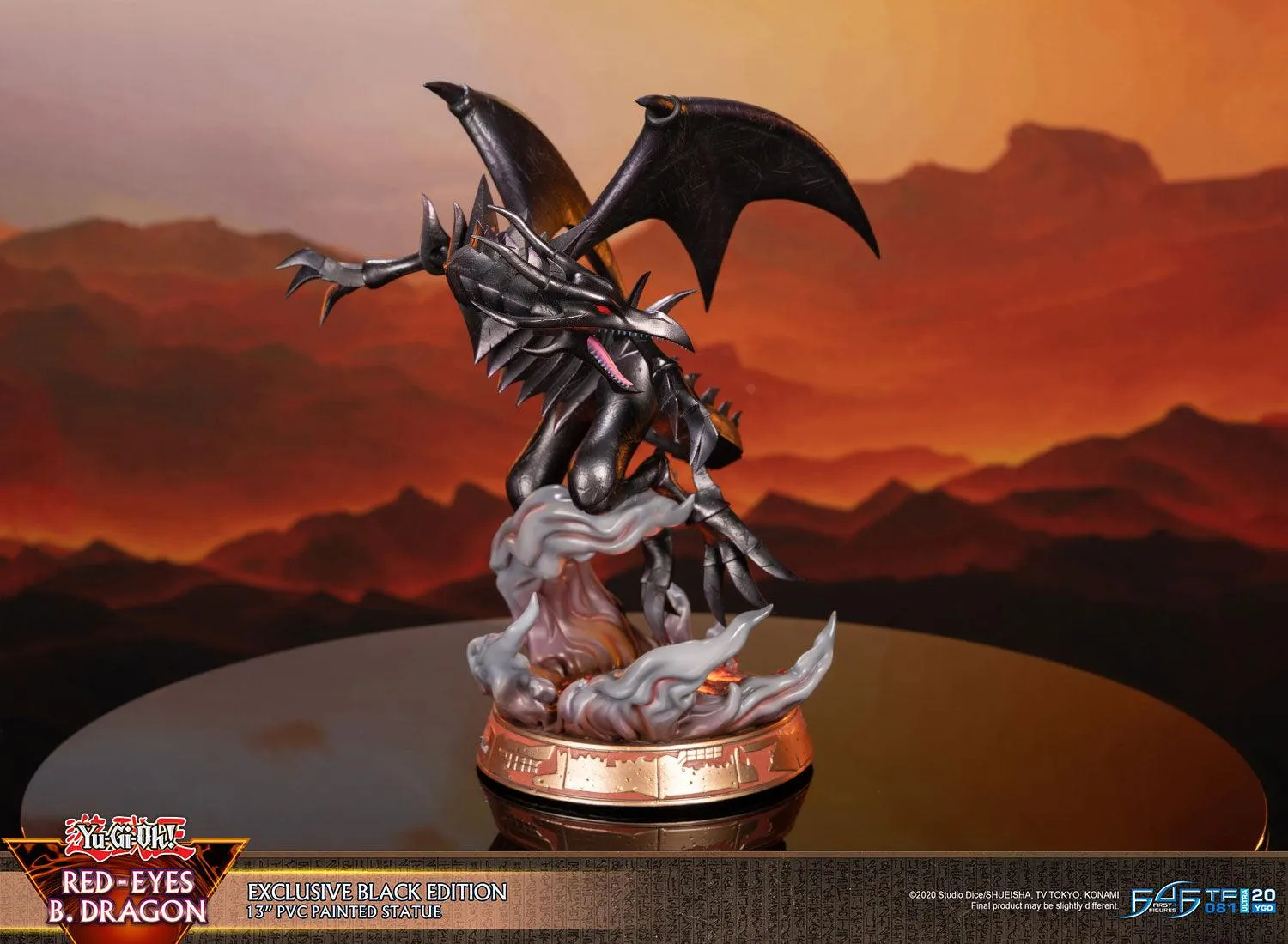 First 4 Figures Yu-Gi-Oh! Red-Eyes statueta Black Edition LED