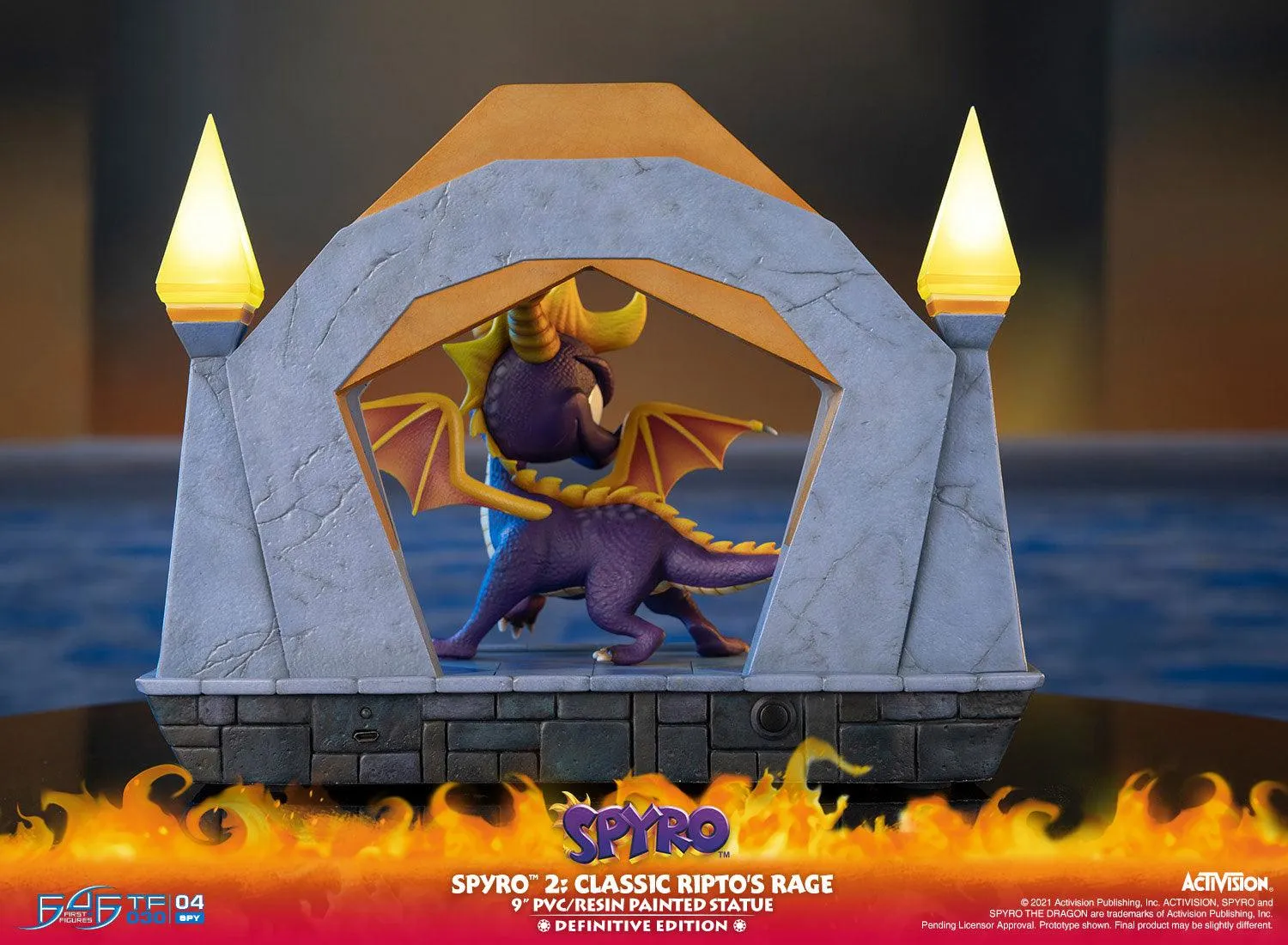 First 4 Figures Spyro 2 Ripto's Rage statuetă PVC Definitive LED