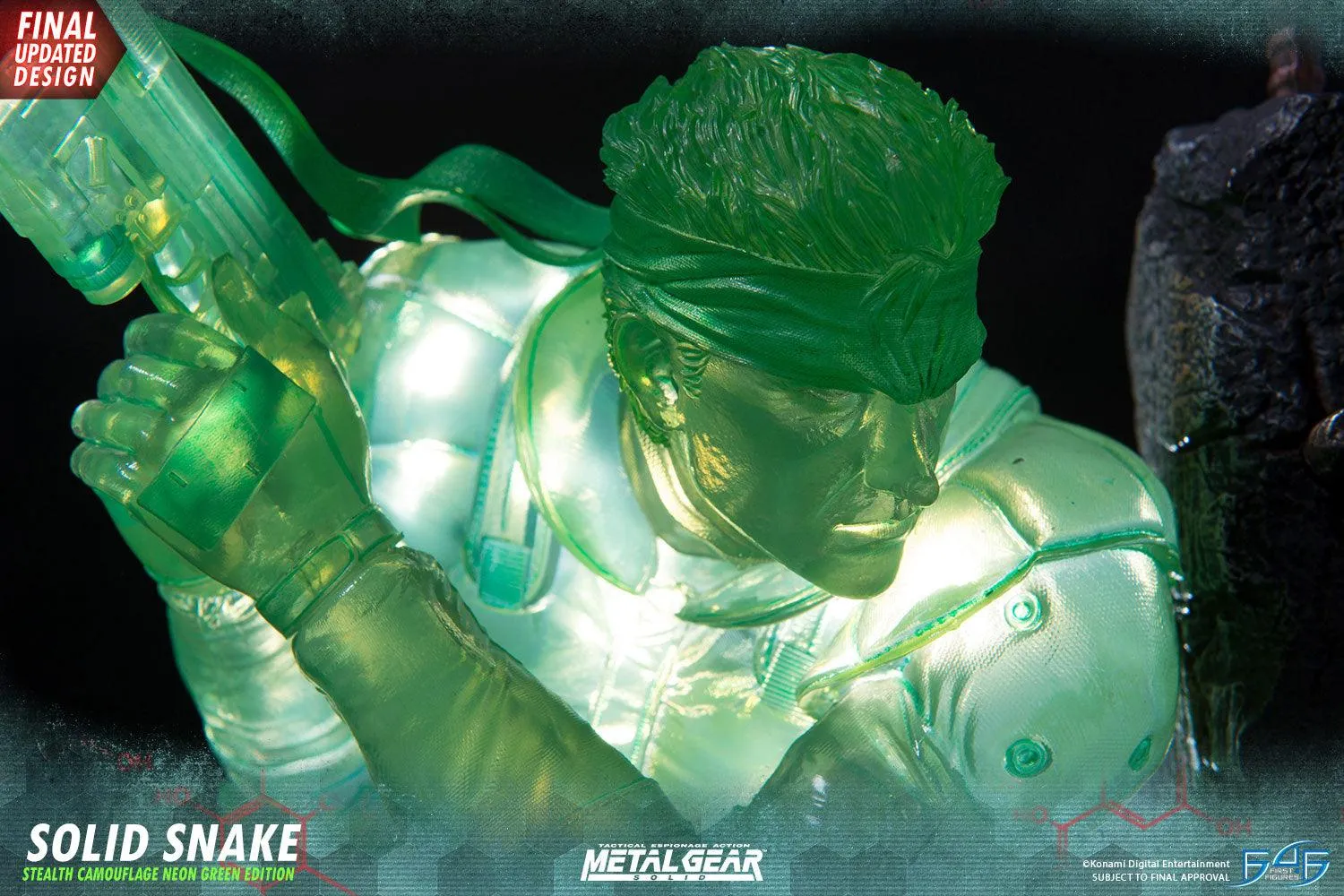 First 4 Figures Solid Snake statuetă Neon Green Stealth
