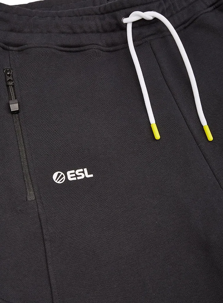 ESL In Color Camo-Patch pantaloni sport negri elastici S-3XL