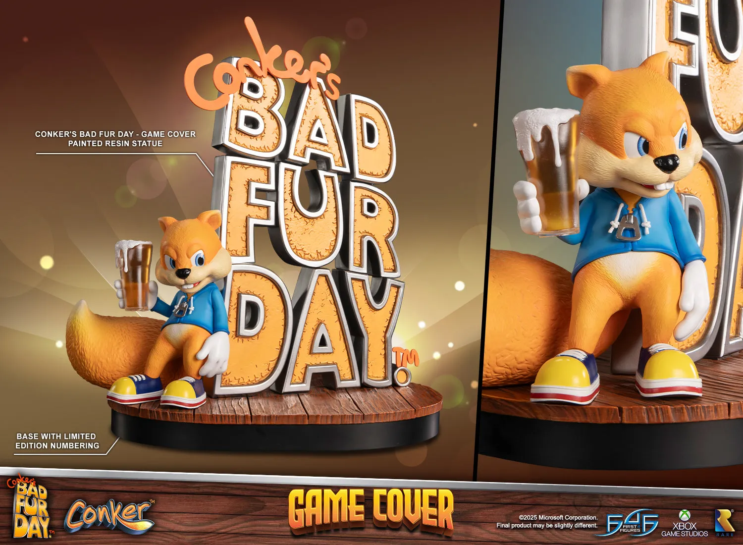 First 4 Figures Conker Game Cover statuetă rășină 44,5 cm