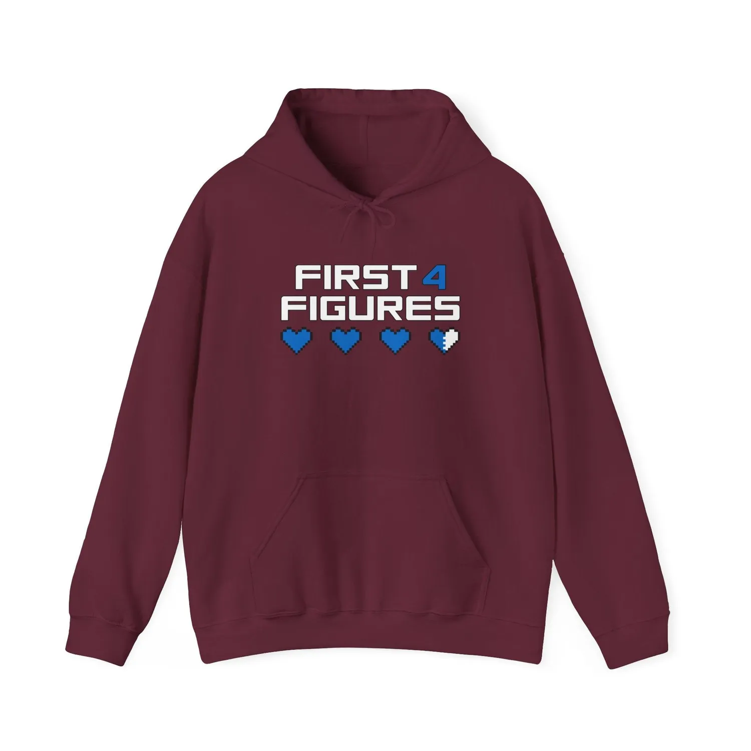 First 4 Figures Pixel Hearts hanorac negru bumbac