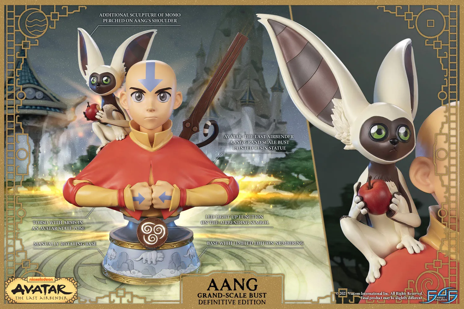 First 4 Figures Avatar Aang bust Definitive LED