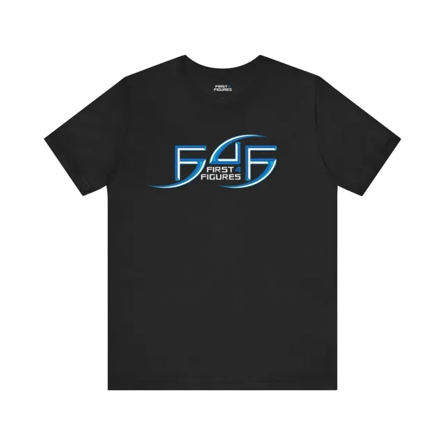 First 4 Figures Classic Logo tricou negru M bumbac