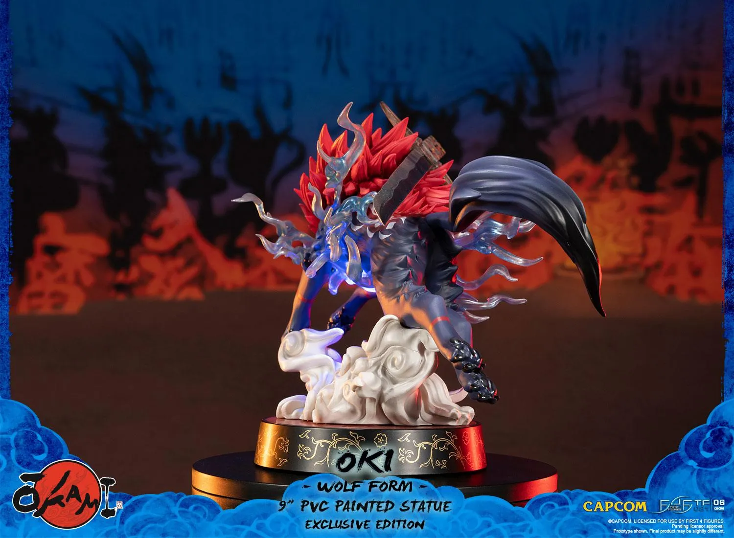 First 4 Figures Okami Oki Wolf statuetă PVC Exclusive LED