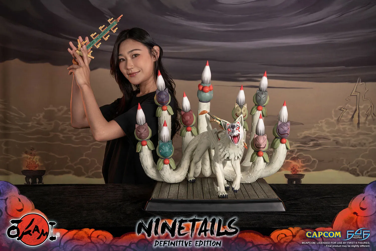 First 4 Figures Okami Ninetails statueta Definitive Edition LED