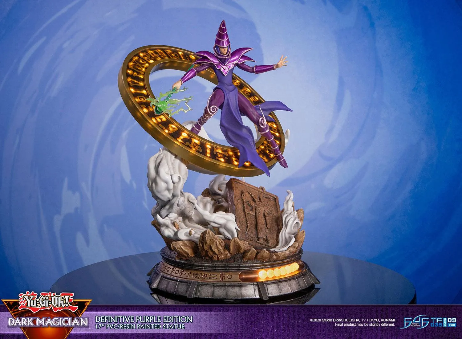 First 4 Figures Yu-Gi-Oh Dark Magician statueta Definitive Purple