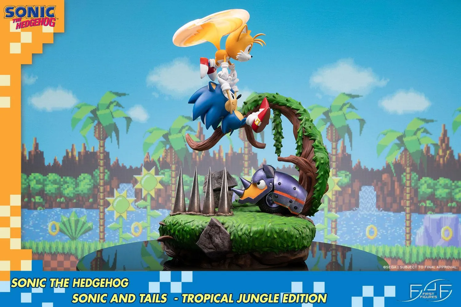 First 4 Figures Sonic Tails statuetă dioramă Tropical Jungle