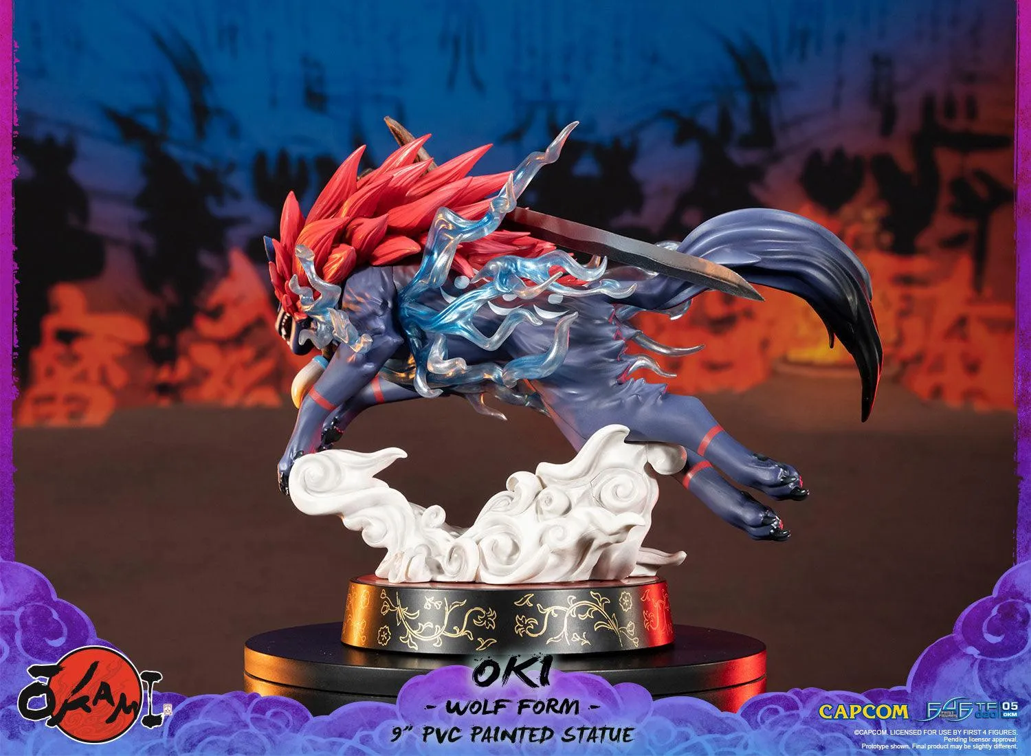 First 4 Figures Okami Oki Wolf Form statueta PVC Standard glow