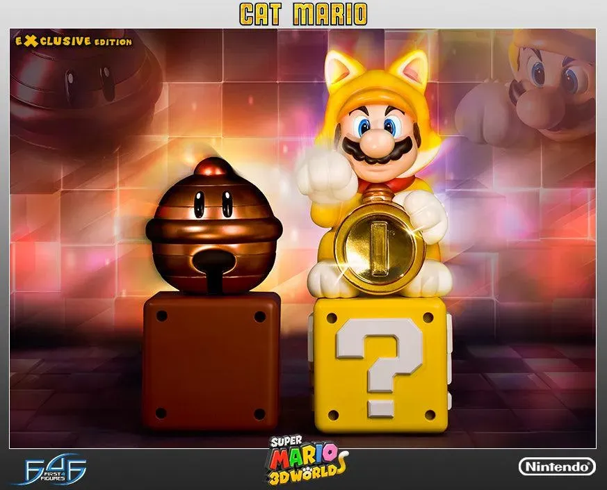 First 4 Figures Super Mario Cat Mario Exclusive statuetă rășină