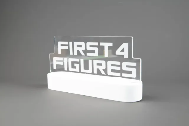 First 4 Figures F4F Logo Light lampă gaming Albă